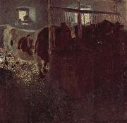 Kuhe im Stall, Gustav Klimt